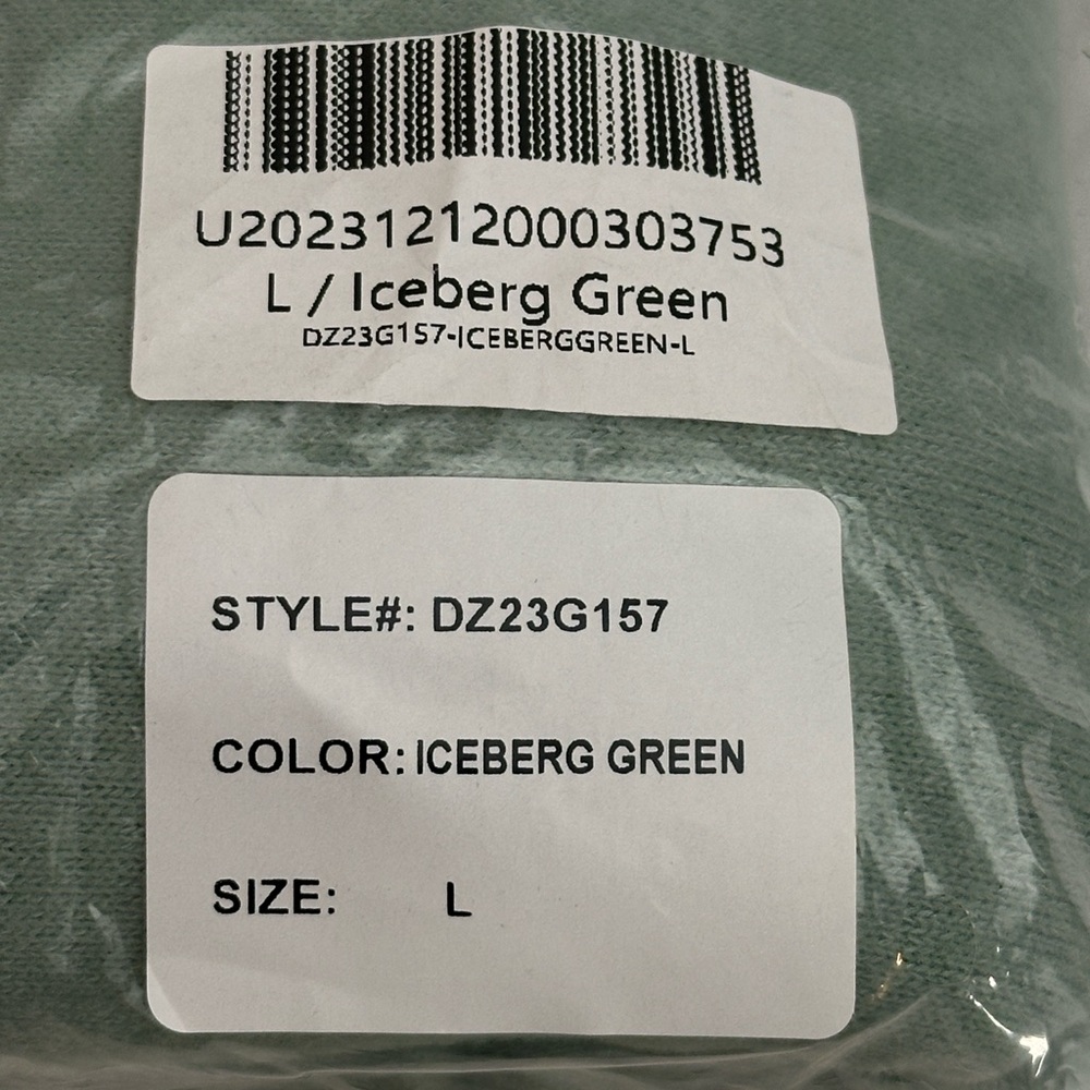 Double Zero Iceburge Green Cropped Turtleneck Sweater women’s size L‎ (G32) - Picture 6 of 7